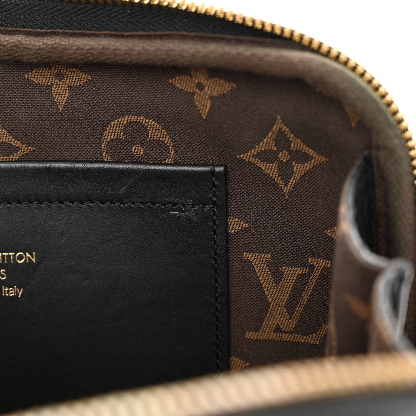 Calfskin Monogram Embossed Utility Crossbody Black