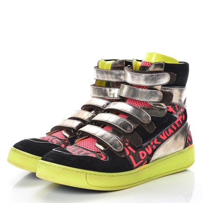 Louis Vuitton Monogram Graffiti Sneakers 40 Fuchsia 3 of 17