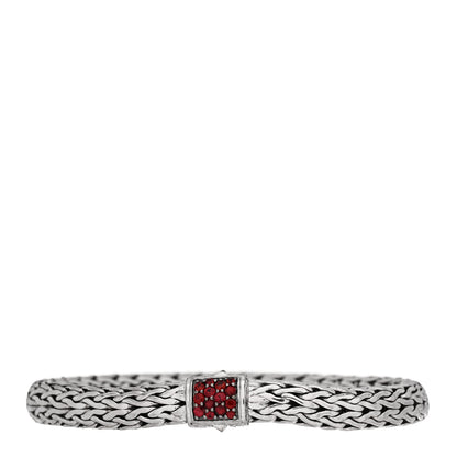 John Hardy Sterling Silver Ruby 7.5mm Classic Chain Bracelet 1 of 3