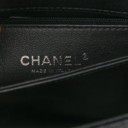 Chanel Caviar Lizard Quilted Mini Coco Handle Flap Black Khaki 6 of 9
