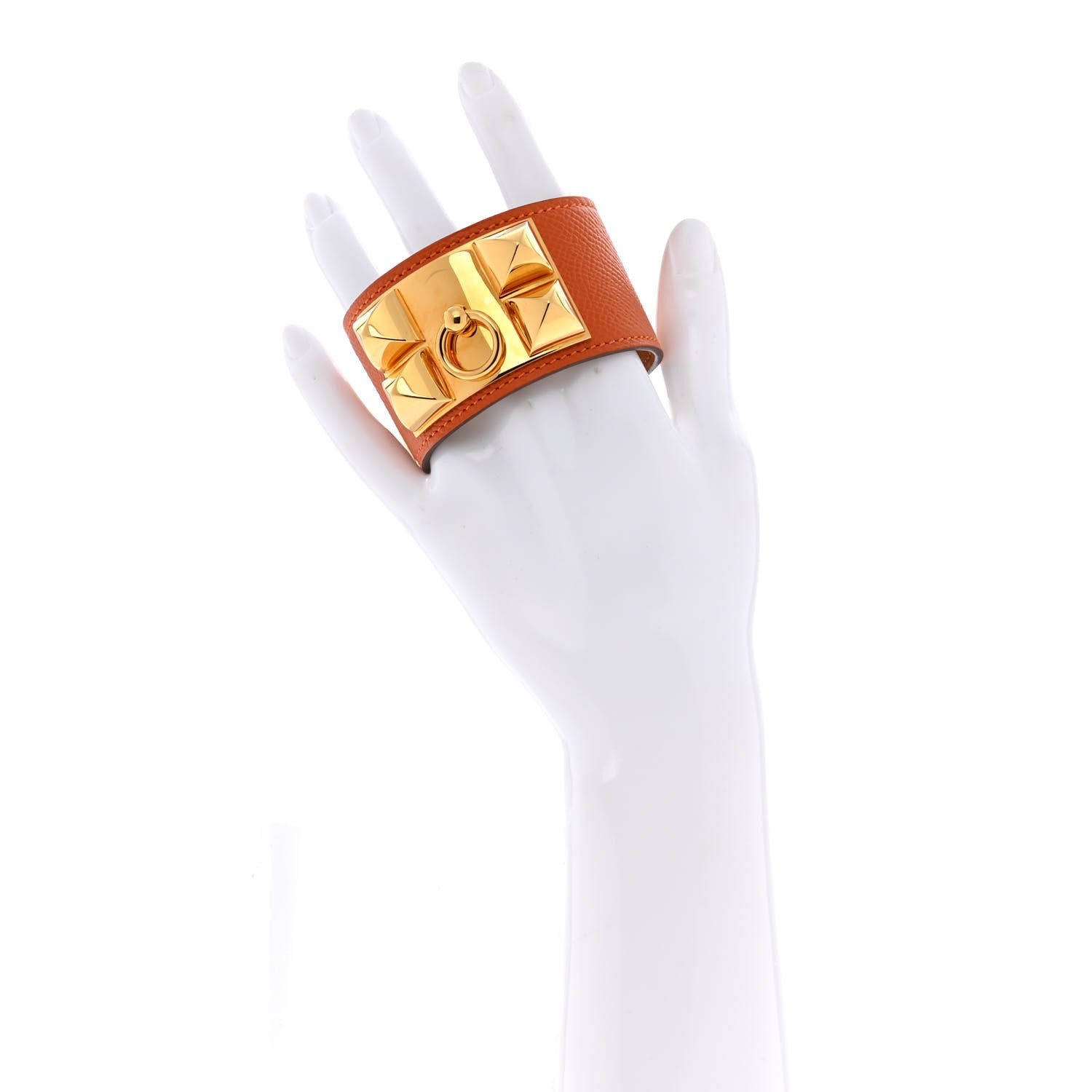Hermes Epsom Collier de Chien CDC Bracelet S Orange 2 of 8