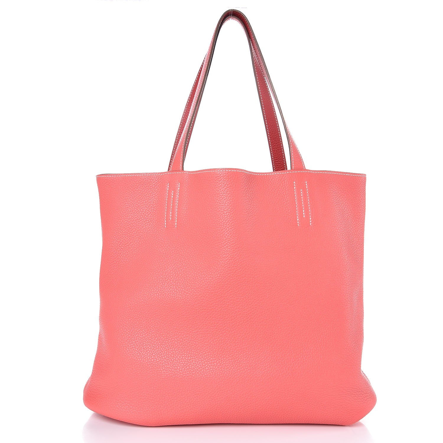 Hermes Taurillon Clemence Double Sens 36 Reversible Tote Peony Sanguine 6 of 10