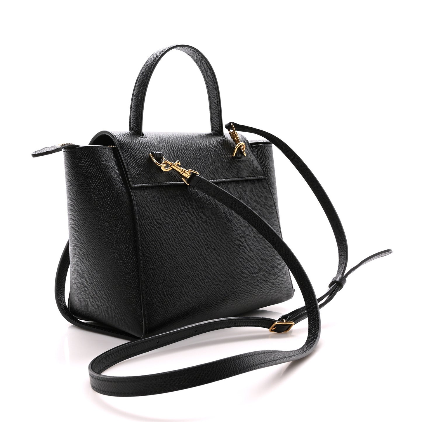 Grained Calfskin Nano Belt Bag Black