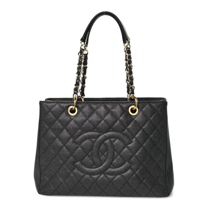 Chanel Caviar Quilted Grand Shopping Tote GST Black 1 of 10