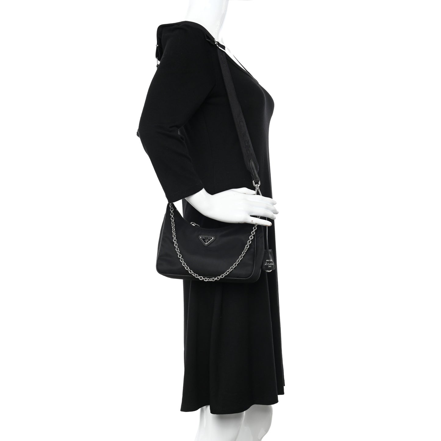 Nylon Re-Edition 2005 Shoulder Bag Black