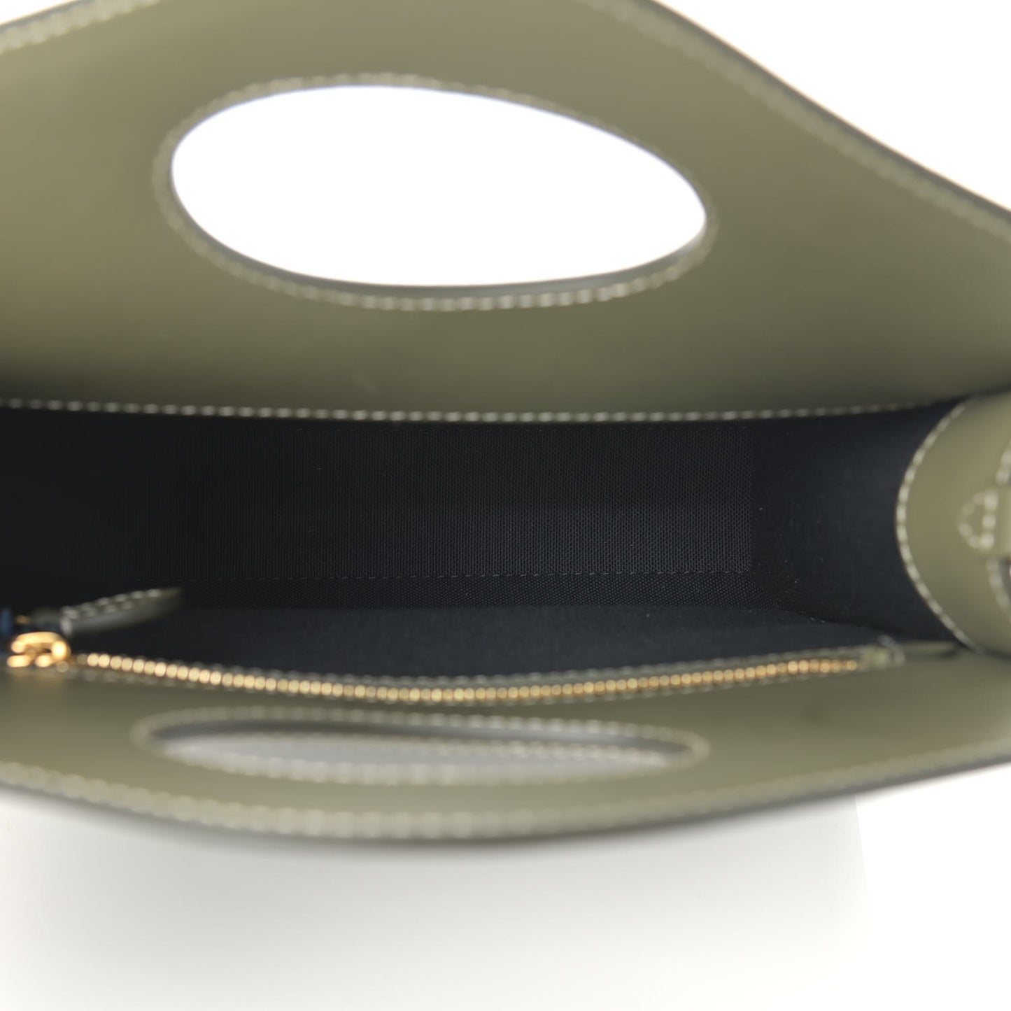Canvas Calfskin Horseferry Print Mini Pocket Bag Dark Fern Green