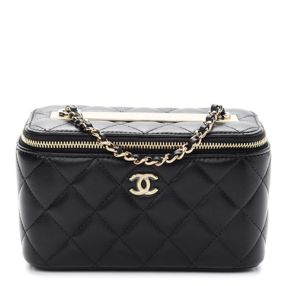 Chanel Lambskin Quilted Trendy Small Vanity Case With Chain Black 1 of 9