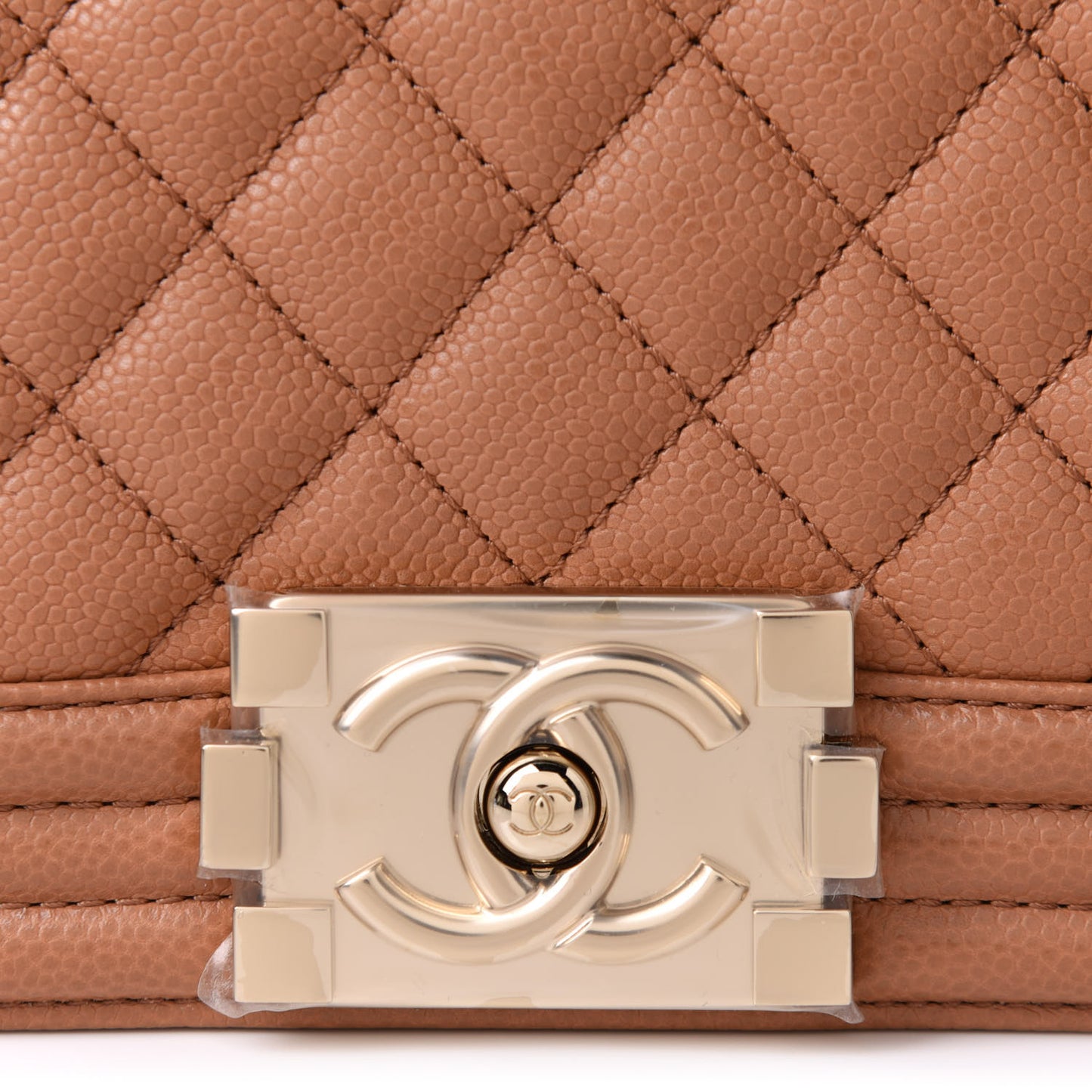 Caviar Quilted Small Boy Flap Brown
