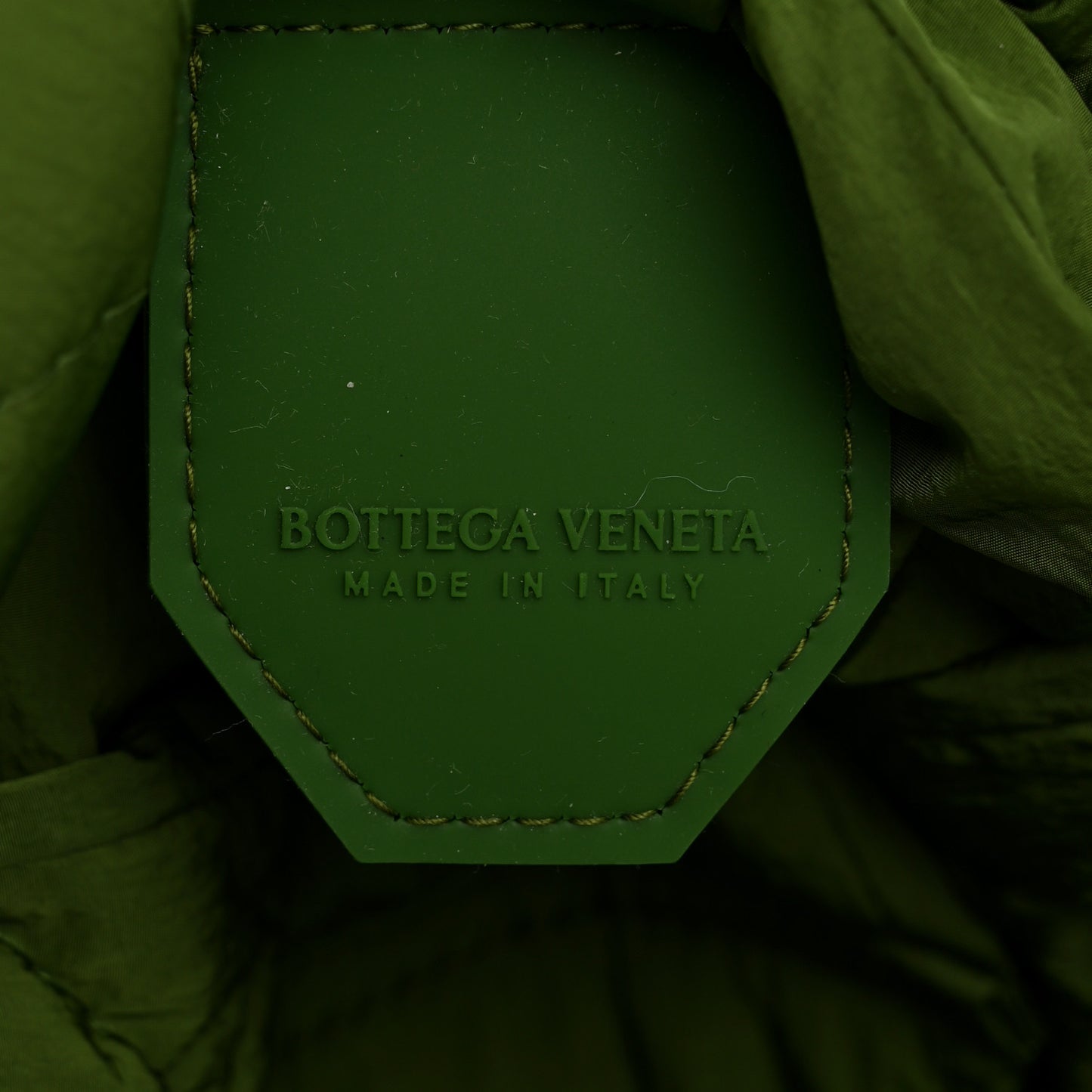 Nylon Intrecciato Padded Tech Cassette Bag Avocado