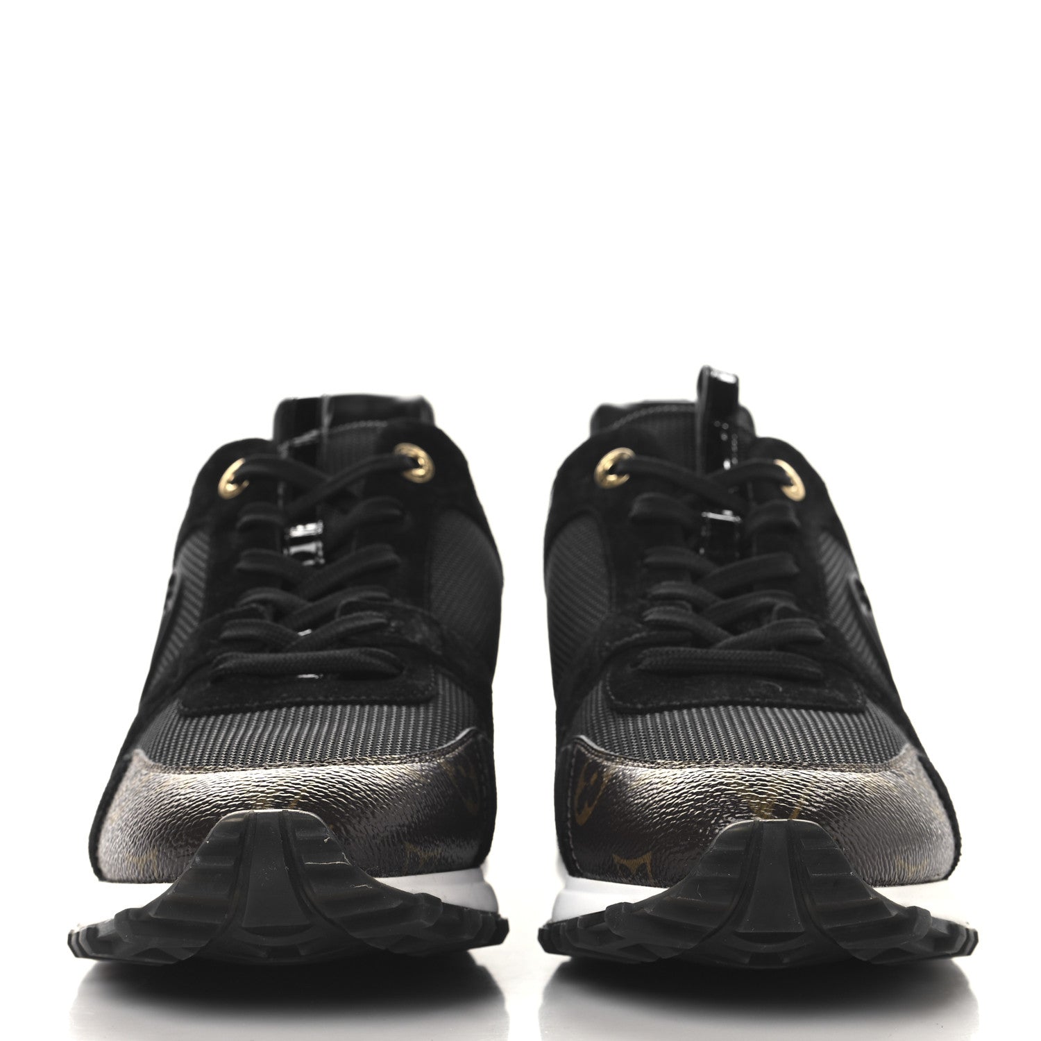 Louis Vuitton Suede Monogram Run Away Sneakers 42 Black 2 of 8