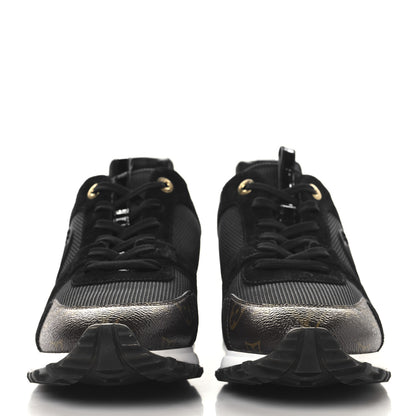 Louis Vuitton Suede Monogram Run Away Sneakers 42 Black 2 of 8