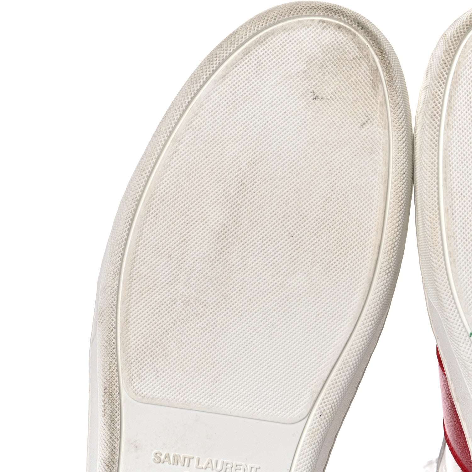 Saint Laurent Calfskin Court Classic SL/10H High Top Sneakers 43 White Red 6 of 25