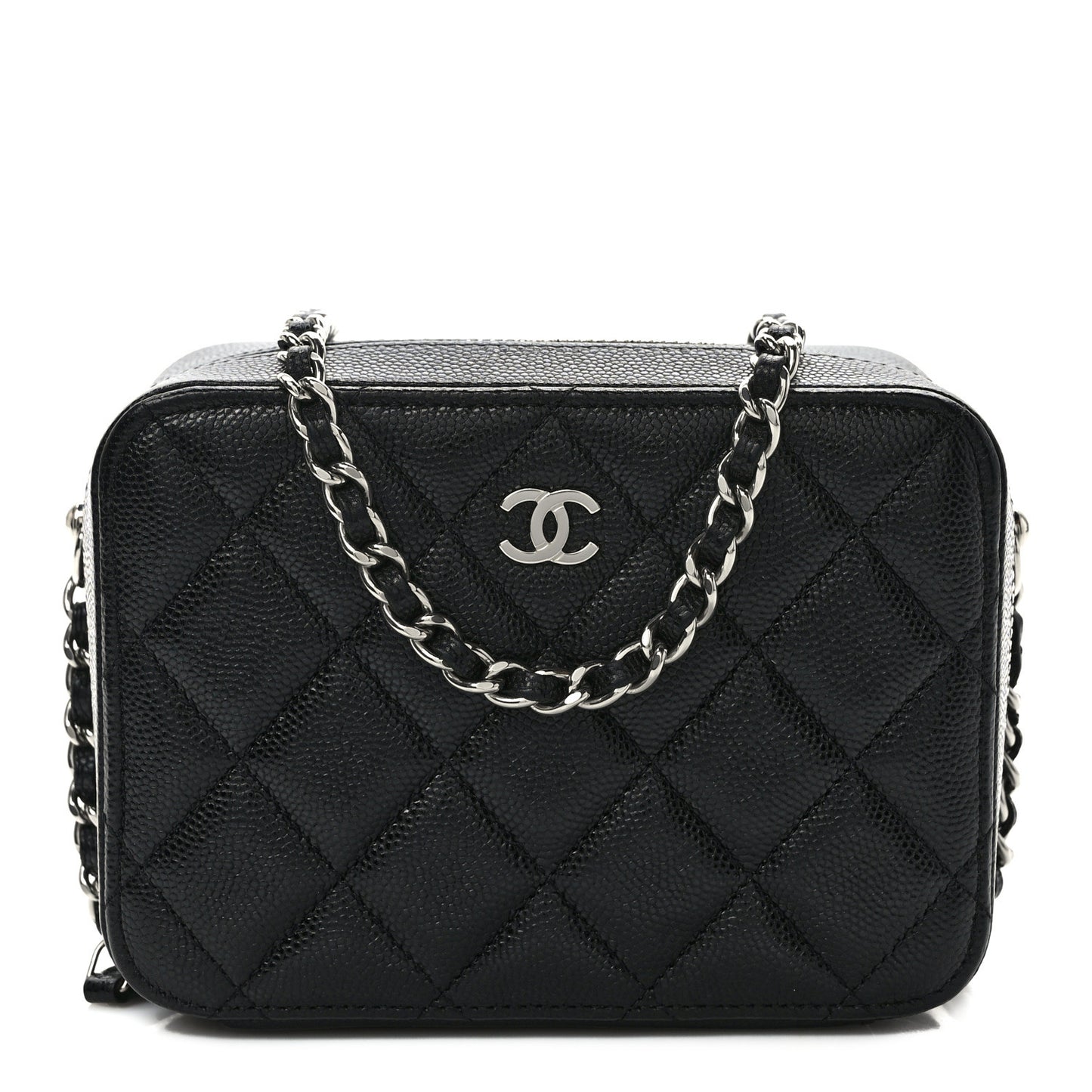 Caviar Quilted Camera Bag Black