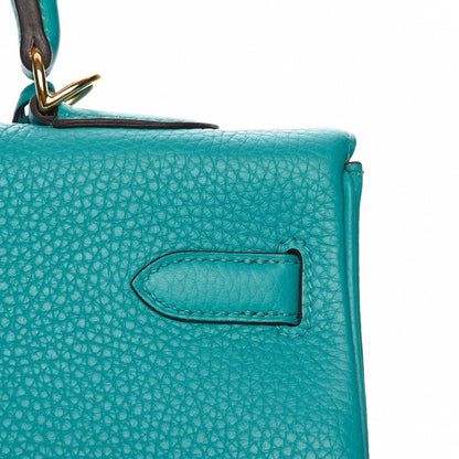 Hermes Taurillon Clemence Kelly Retourne 35 Bleu Paon 14 of 32