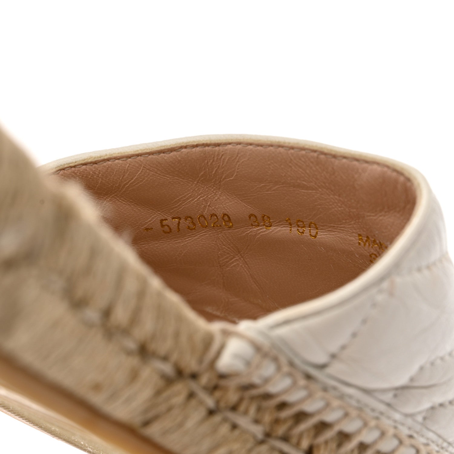 Gucci Nappa Matelasse GG Marmont Espadrille Slide Sandals 38 Great White 6 of 10