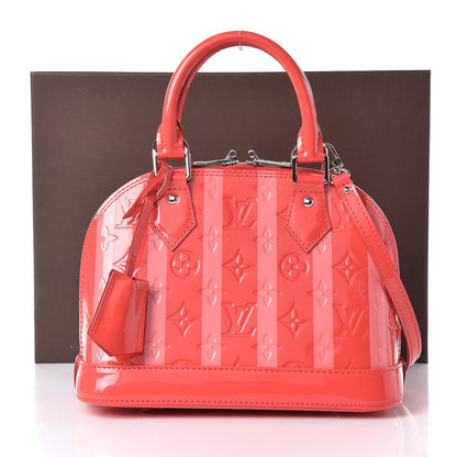 Louis Vuitton Vernis Rayures Alma BB Poppy 7 of 7