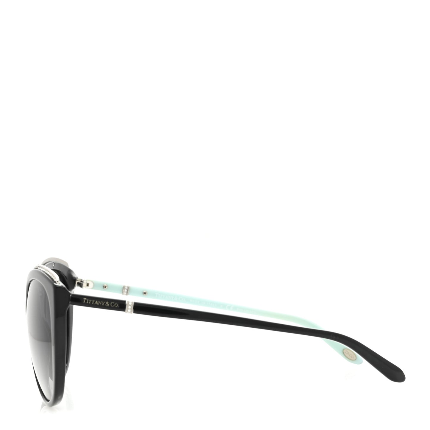 Acetate Metal Cat Eye Sunglasses TF4134 Black Blue