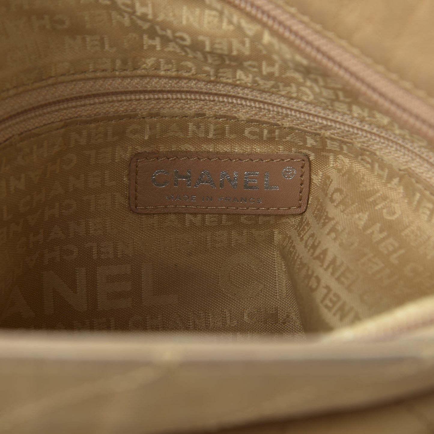 Lambskin Stitched Medium Ultimate Soft Tote Beige