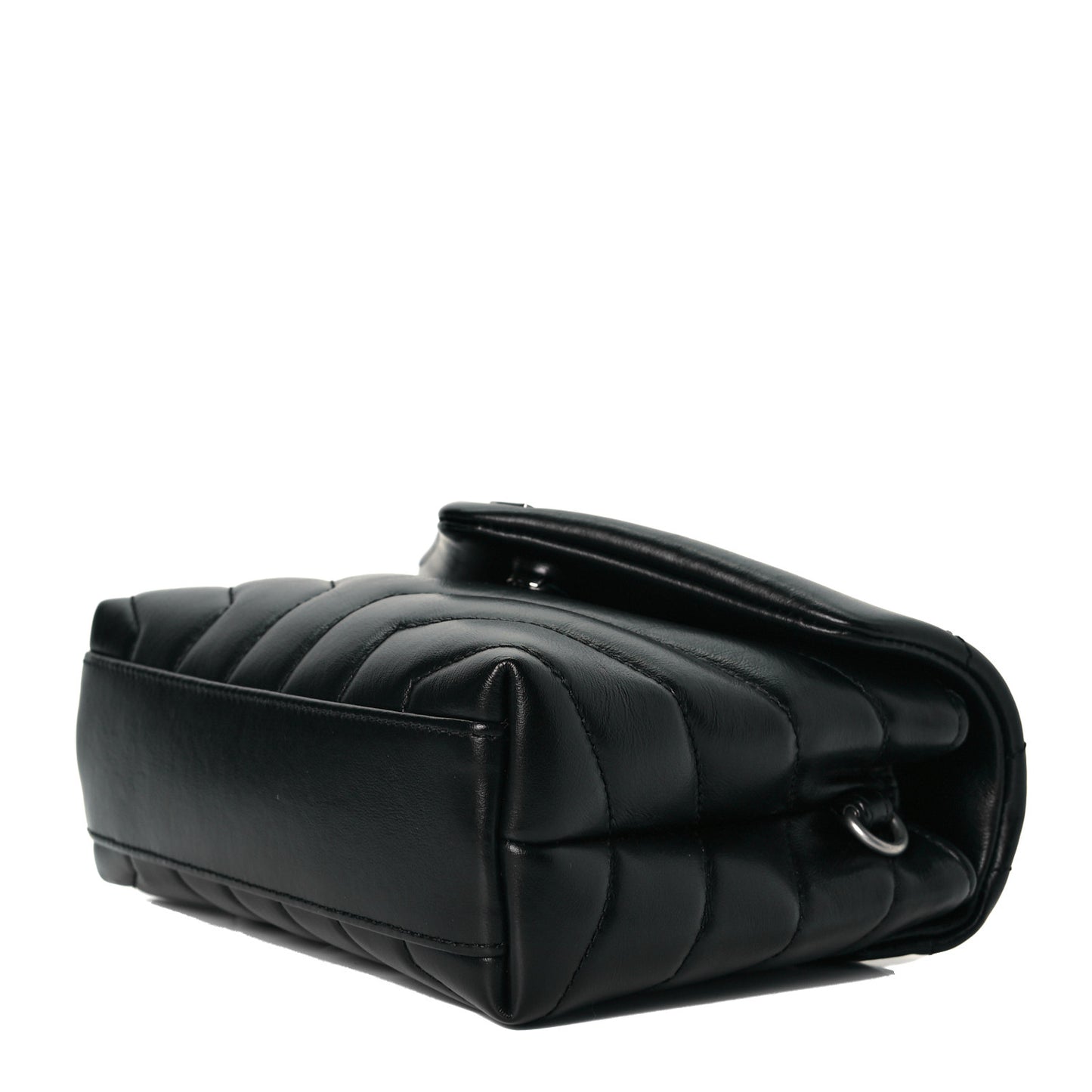 Calfskin Y Quilted Monogram Toy Loulou Crossbody Bag Black