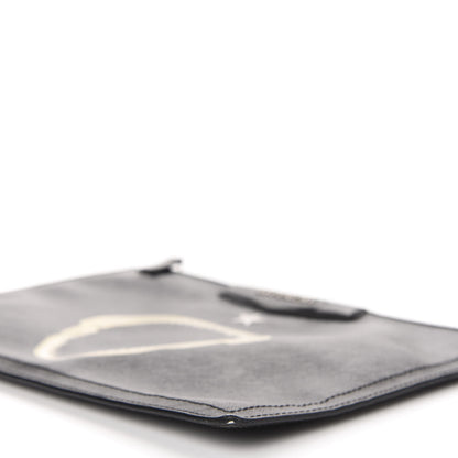 Givenchy Textured Coated Canvas Medium Antigona Shark Jaw Cosmetic Pouch Black 7 of 16