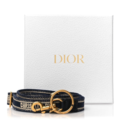 Christian Dior Canvas Embroidered Adjustable Shoulder Strap Black 6 of 6