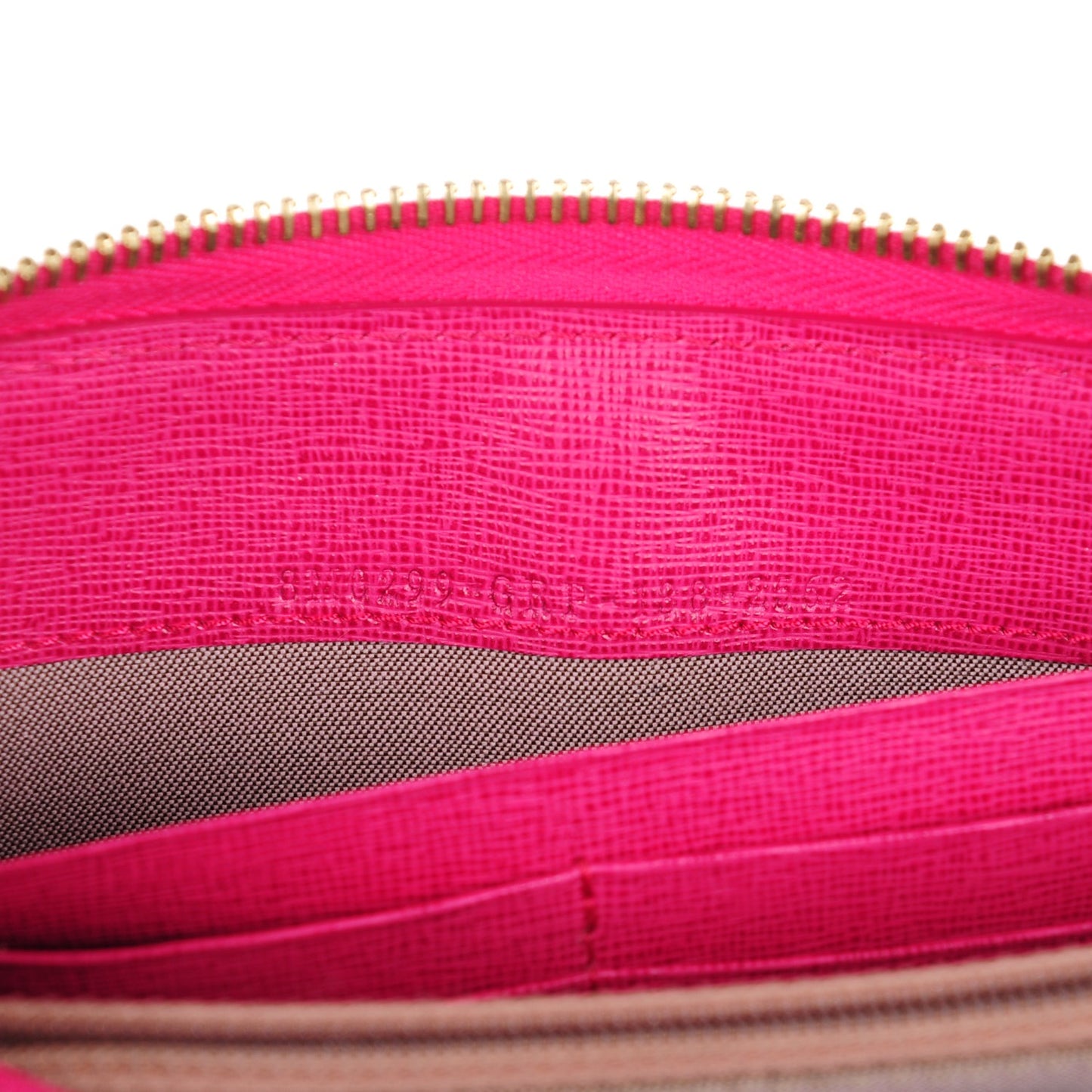 Zucca Spalmati Vitello Elite Zip Around Wallet Tobacco Ciclamino