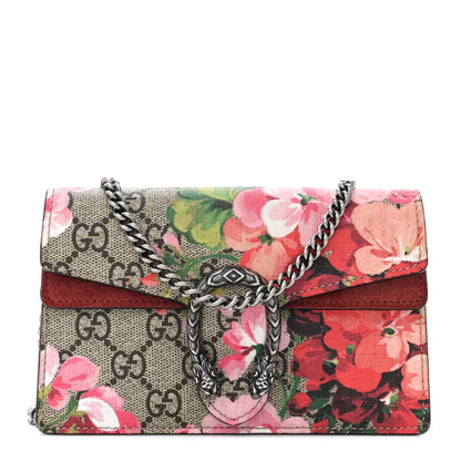 Gucci GG Supreme Monogram Blooms Super Mini Dionysus Shoulder Bag Beige Multicolor Dry Rose 1 of 12