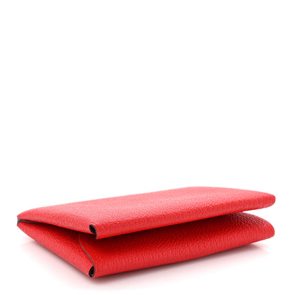 Hermes Chevre Mysore Verso Calvi Card Case  Rouge Radieux Rose Darling 4 of 7