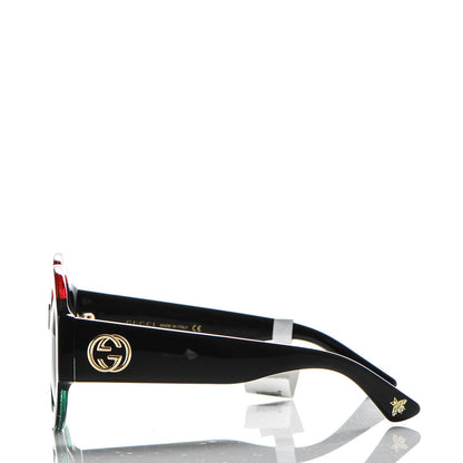 Gucci Acetate Round GG0084S Sunglasses Black Red Green 3 of 7