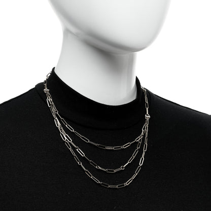 Roberto Coin 18K Yellow Gold Diamond Paperclip Triple Strand Bib Necklace 2 of 6