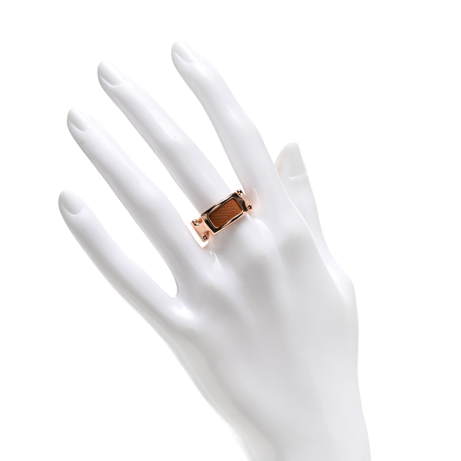 Hermes Madame Calfskin Olympe Ring M Gold 2 of 4