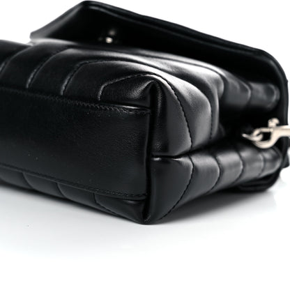 Saint Laurent Calfskin Y Quilted Monogram Toy Loulou Crossbody Bag Black 6 of 11