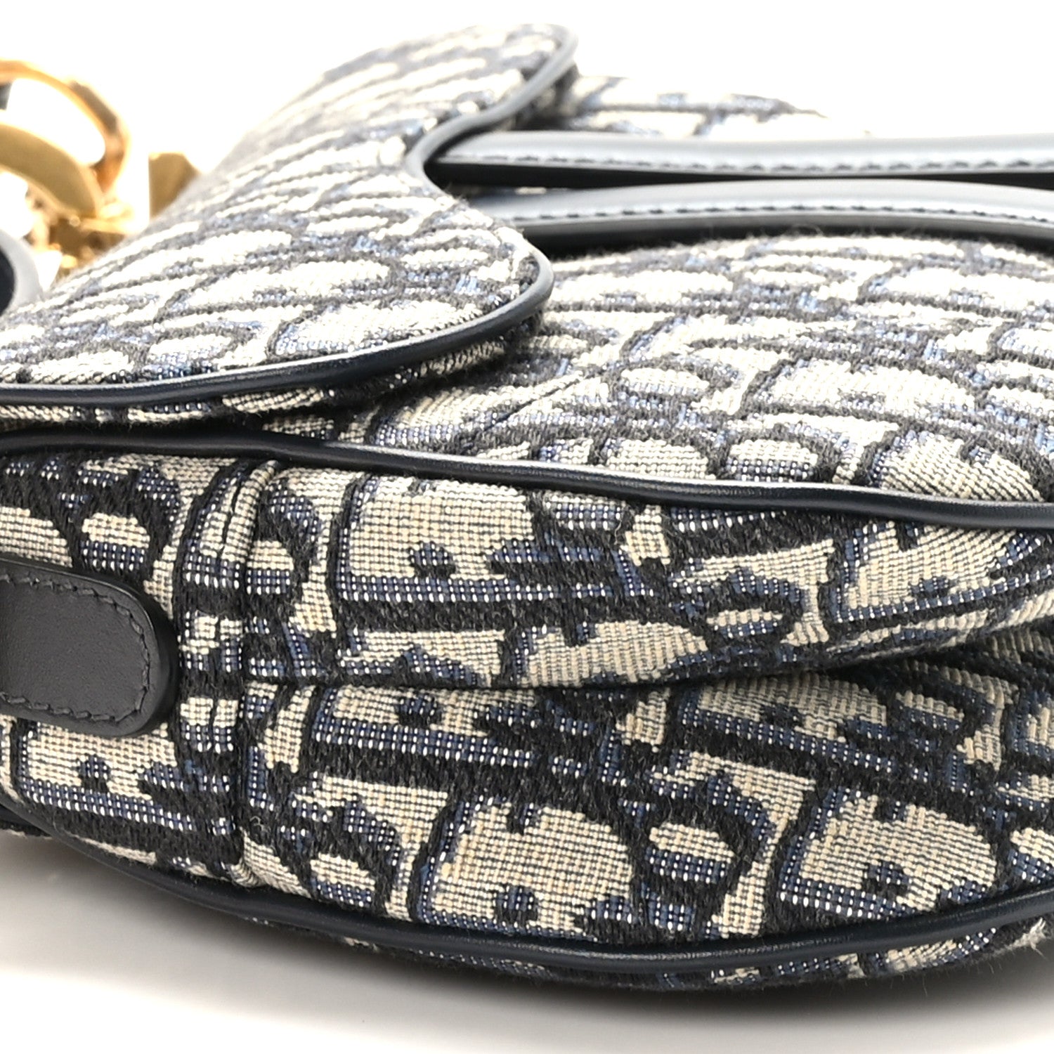 Christian Dior Oblique Mini Saddle Bag With Strap Blue 8 of 10
