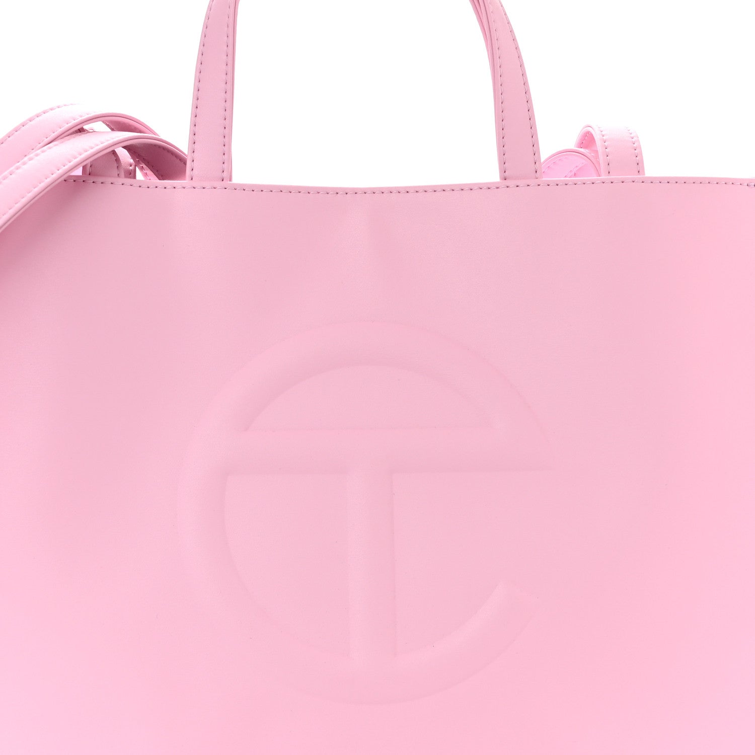 Telfar Vegan Leather Medium Shopping Bag Bubblegum 8 of 10