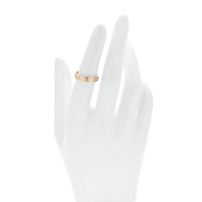 Cartier 18K Yellow Gold Diamond 4mm LOVE Wedding Paved Band Ring 51 5.75 2 of 4