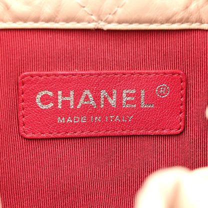 Chanel Aged Calfskin Quilted Small Gabrielle Backpack Beige Black 6 of 14