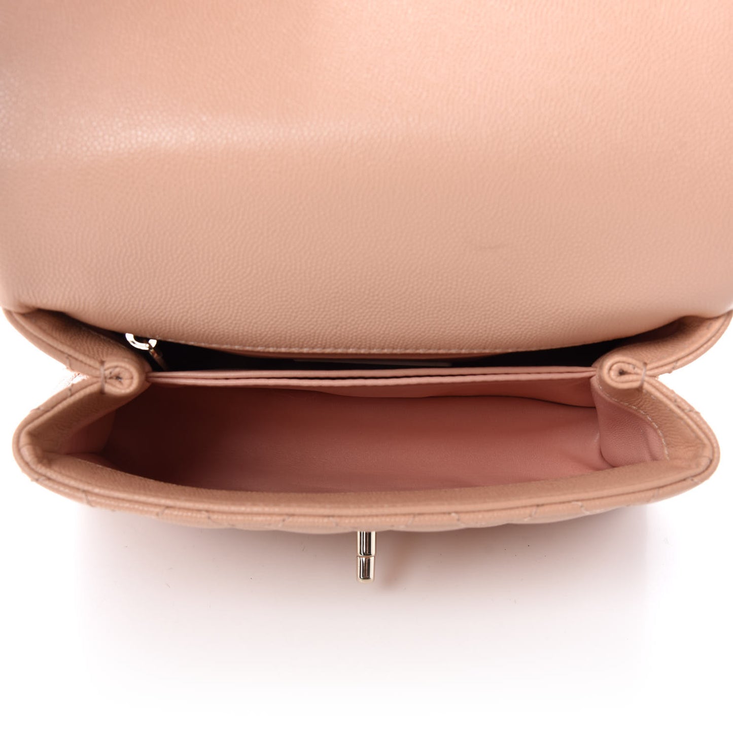 Caviar Quilted Mini Coco Handle Flap Light Pink