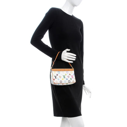 Louis Vuitton Monogram Multicolor Pochette Accessories White 2 of 7