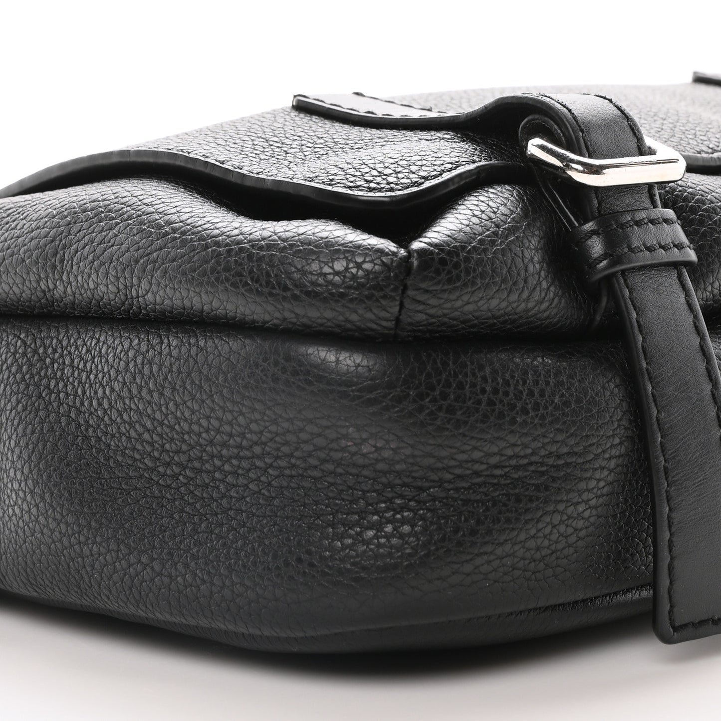 Soft Grained Calfskin XS Military Messenger Bag Black