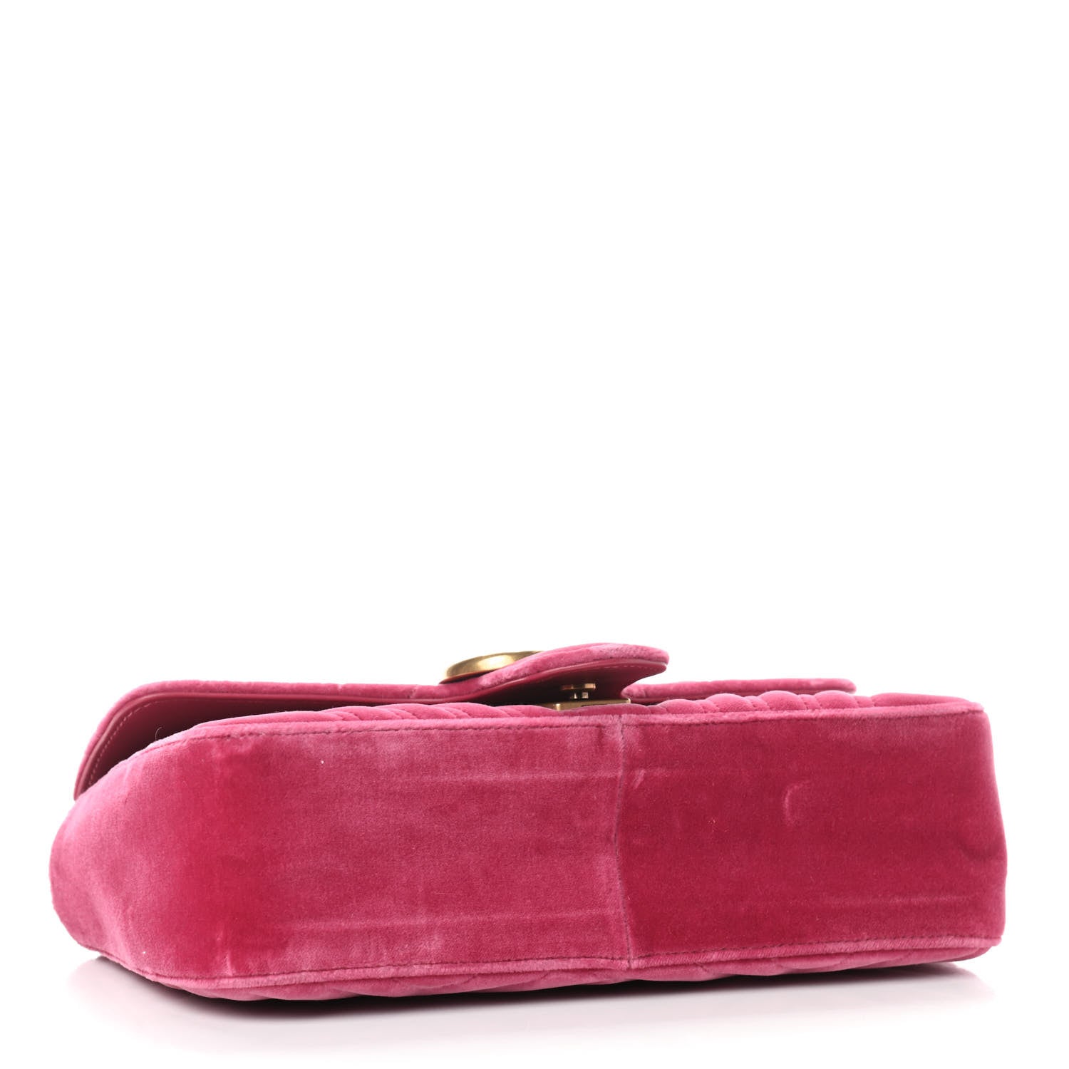 Gucci Velvet Matelasse Small GG Marmont Shoulder Bag Light Raspberry Rose 4 of 7