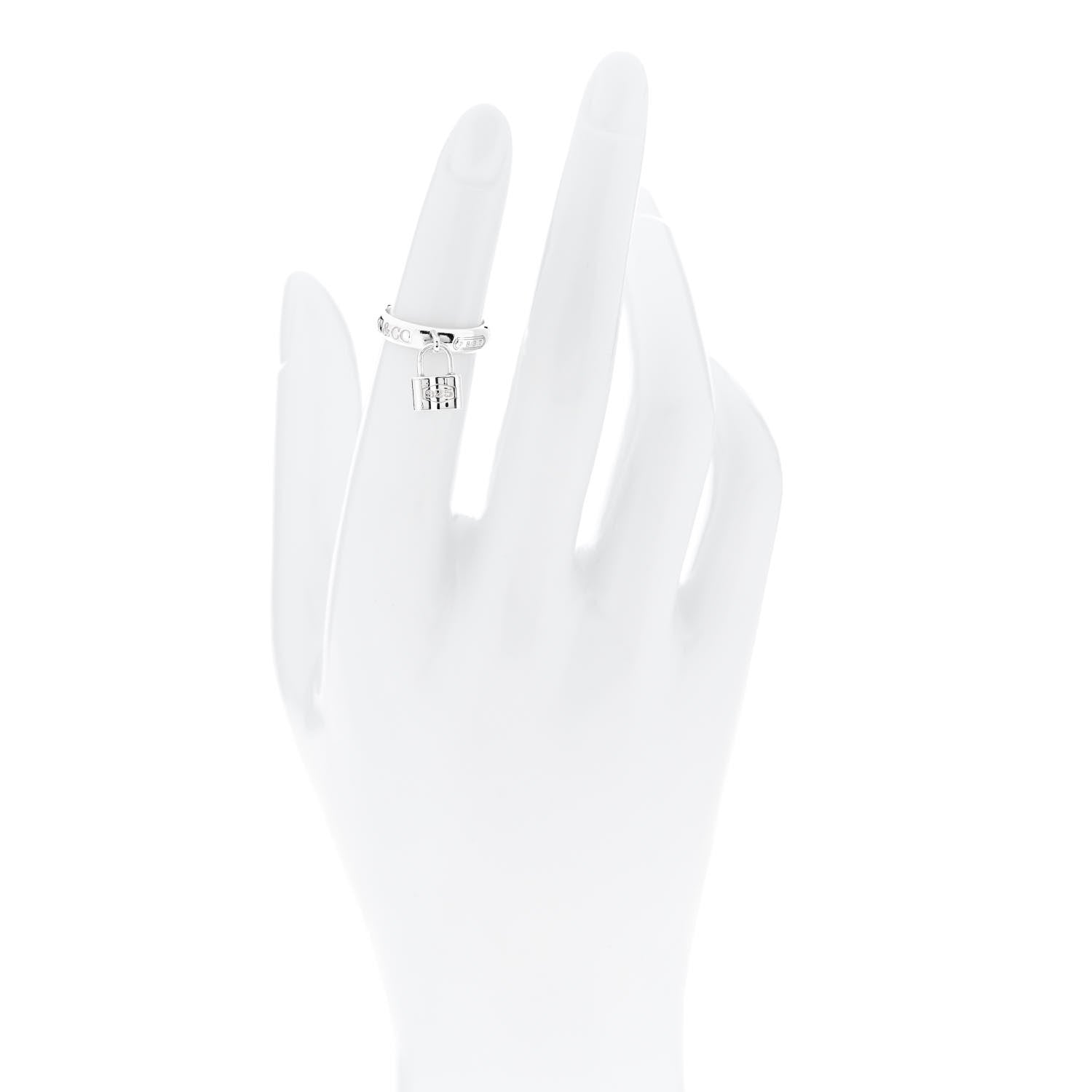 Tiffany Sterling Silver 1837 Lock Charm Ring 47 4 2 of 4