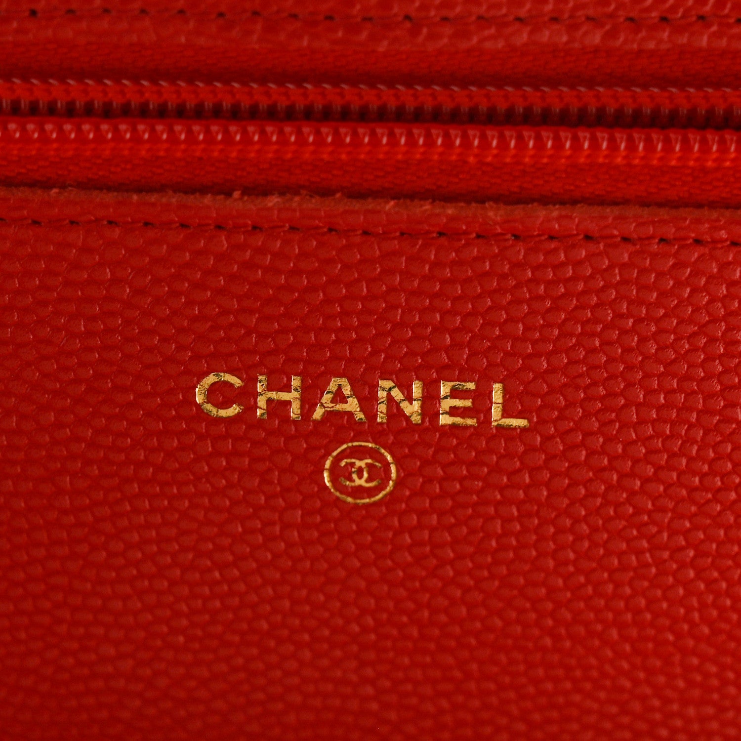 Chanel Caviar Quilted Wallet On Chain WOC Red 6 of 12