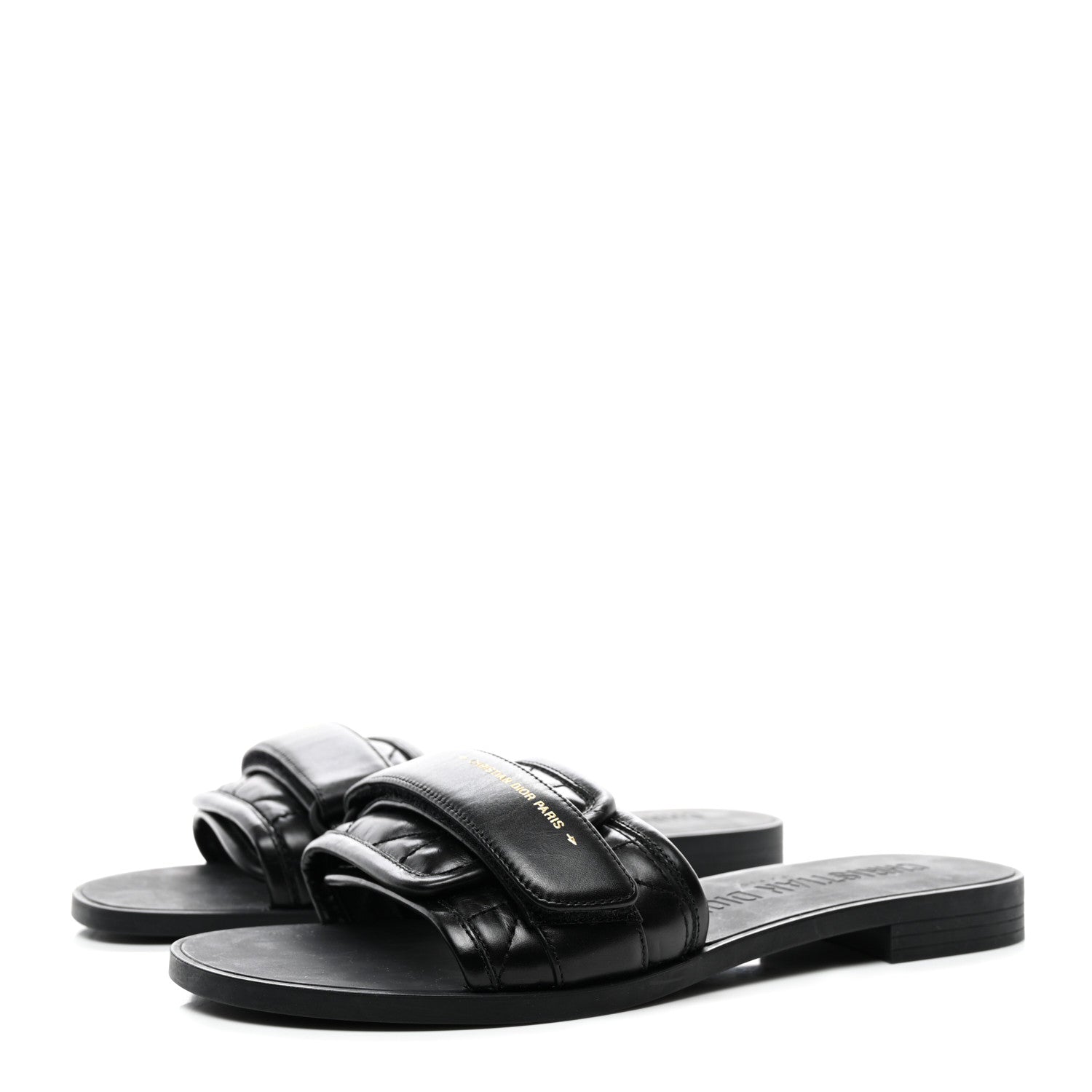 Christian Dior Calfskin Cannage Dio(r)evolution Slide Sandals 37 Black 3 of 9