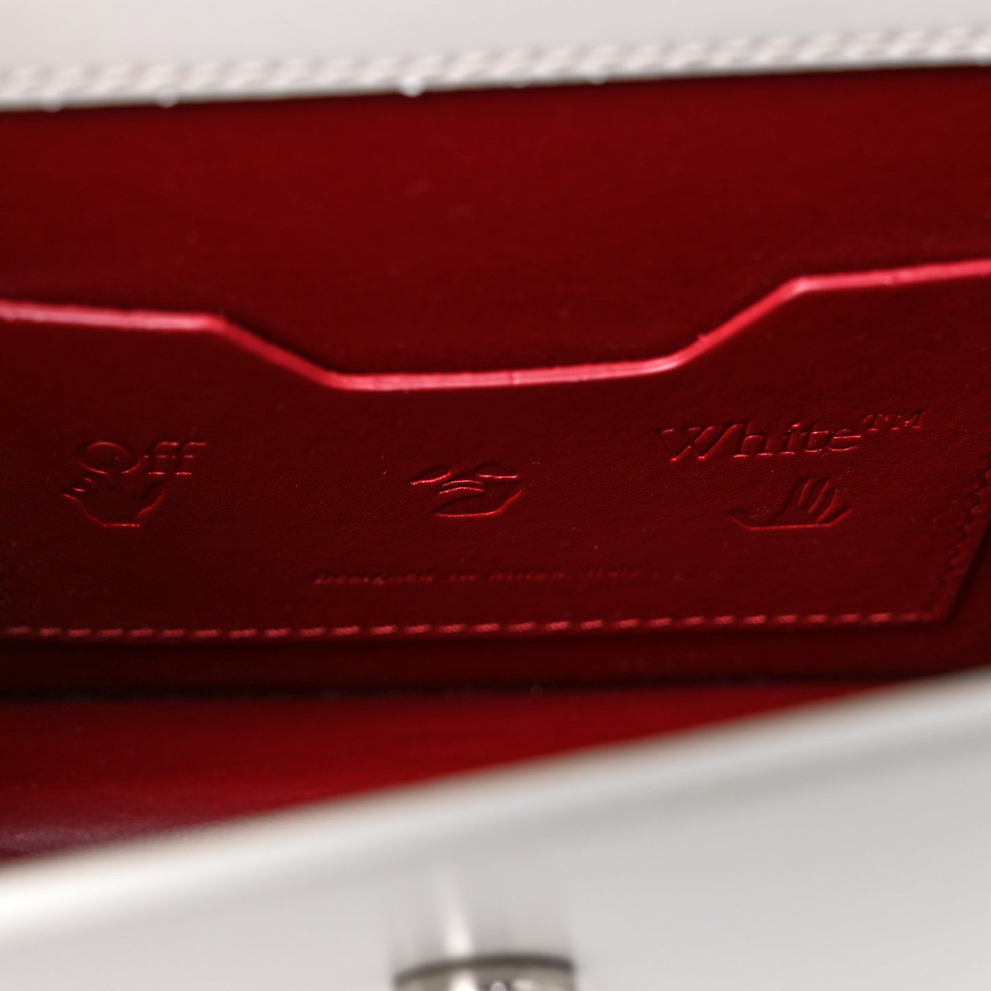 Calfskin Jitney 0.7 Rent Money Crossbody Bag White