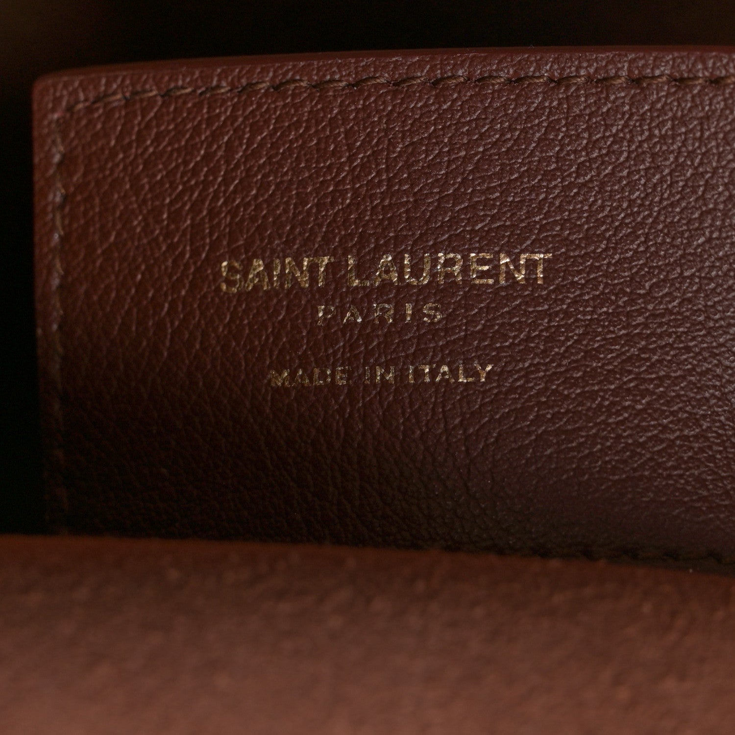 Saint Laurent Calfskin Large Shopping Tote Old Brandy 7 of 13
