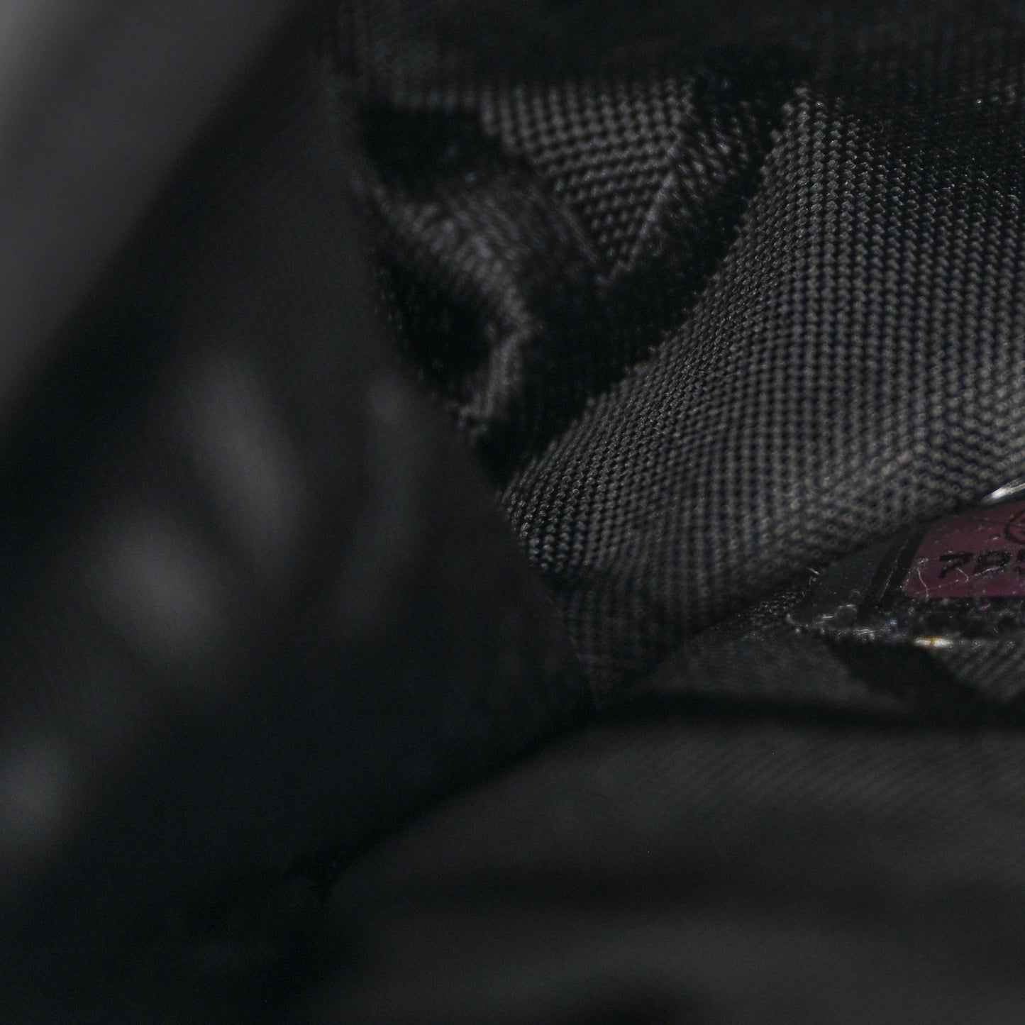 Nylon Square Quilted Flap Black