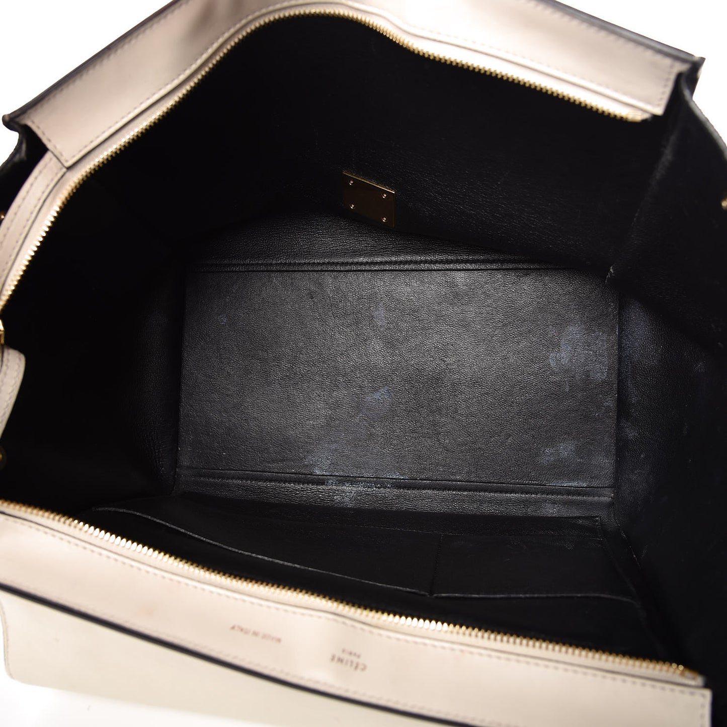 Calfskin Suede Whipsnake Medium Trapeze Black White
