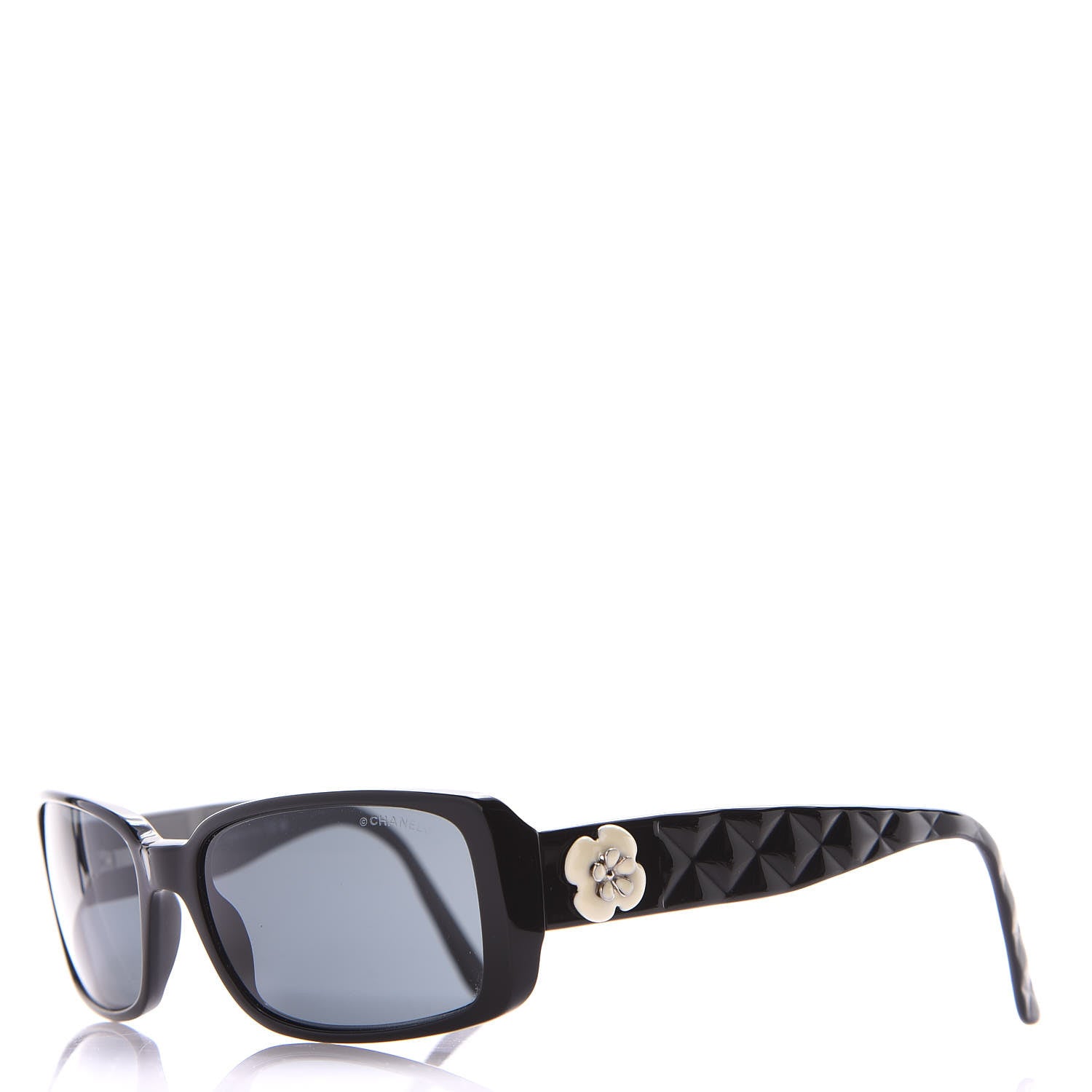 Chanel Camellia CC Sunglasses 5111 Black 1 of 7