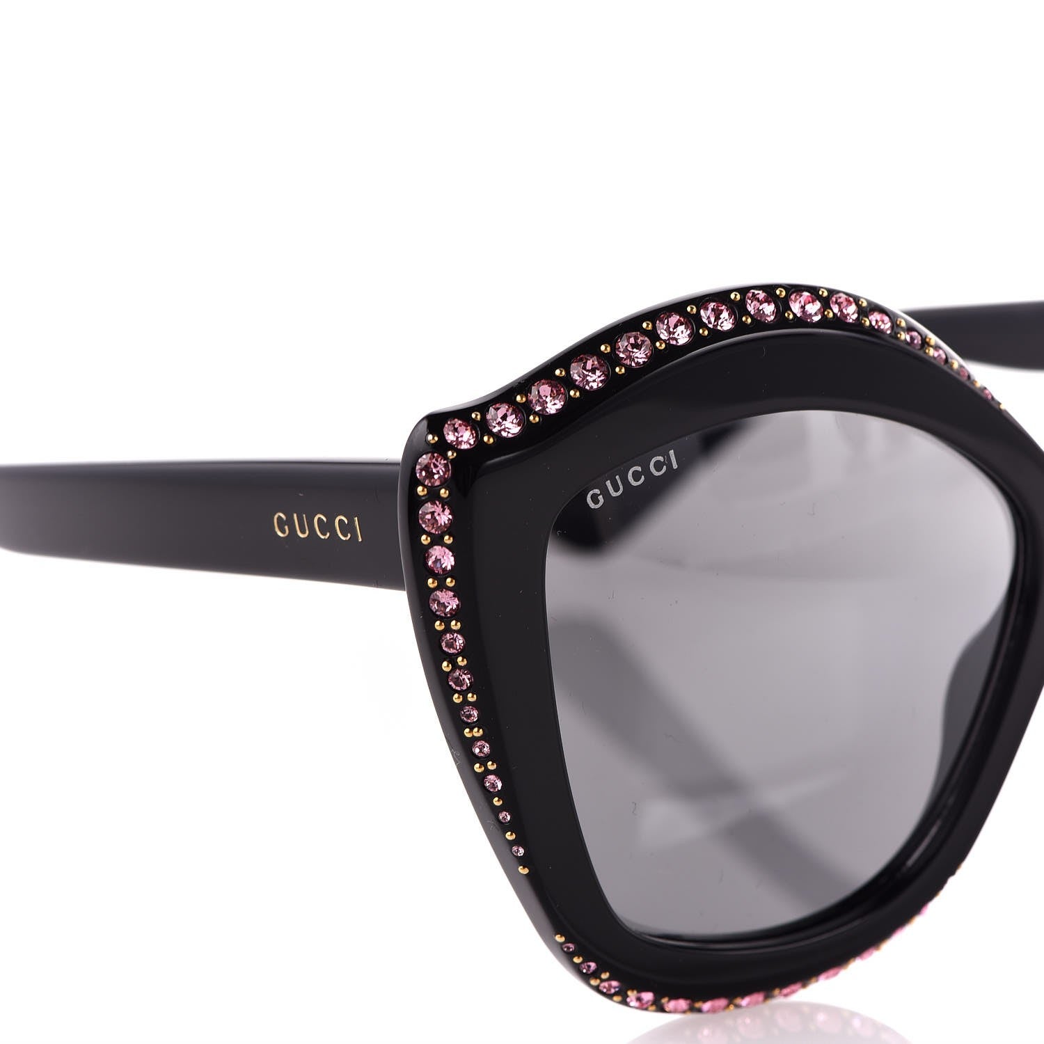 Gucci Crystal Cat Eye GG0118S Sunglasses Black 7 of 8