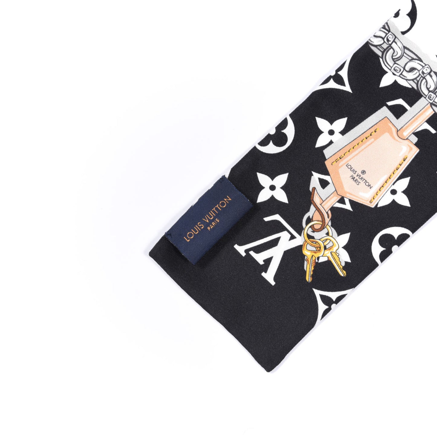 Silk Monogram Confidential Bandeau Black